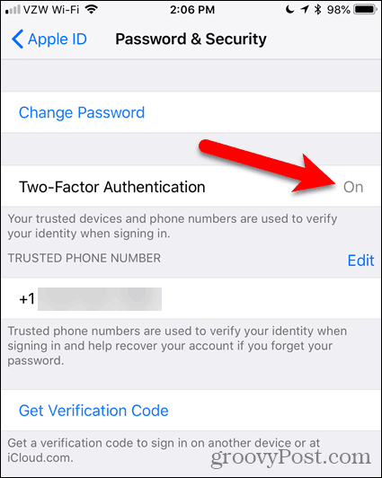 Twee-factor authenticatie op iOS