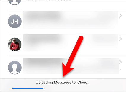 Berichten uploaden naar iCloud in iOS