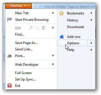 Cómo habilitar Type-to-Search en Firefox