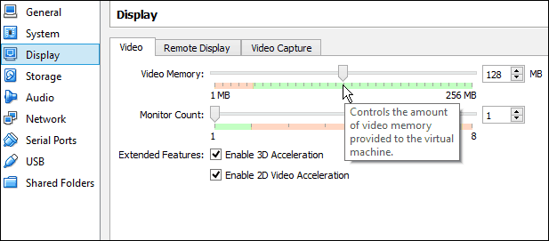 Imposta la RAM video