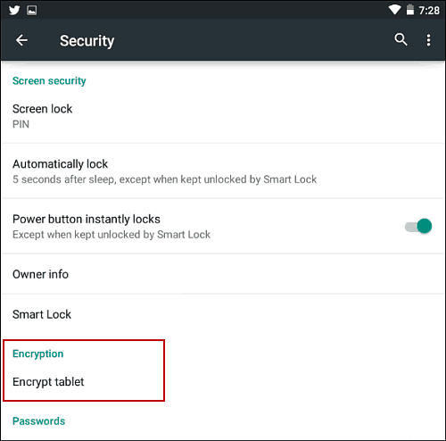 अपने Android 5.0 टैबलेट या स्मार्टफोन को कैसे एन्क्रिप्ट करें