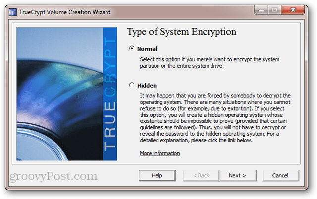 TrueCrypt: Type systeemversleuteling