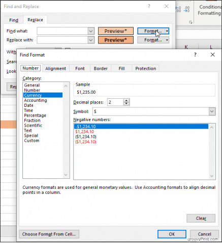 Haga clic en Formato en Excel