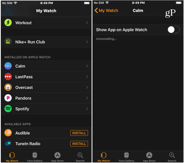 İPhone'dan Watch Uygulamasını Kaldırma