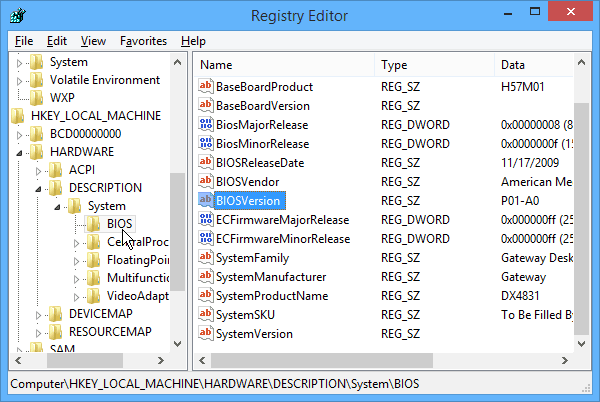 เวอร์ชัน BIOS