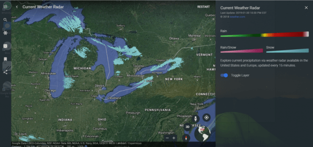 Google Earth Wetterradar