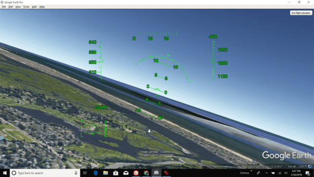 โปรแกรมจำลองการบินของ Google Earth