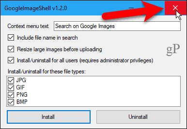 Затворете GoogleImageShell