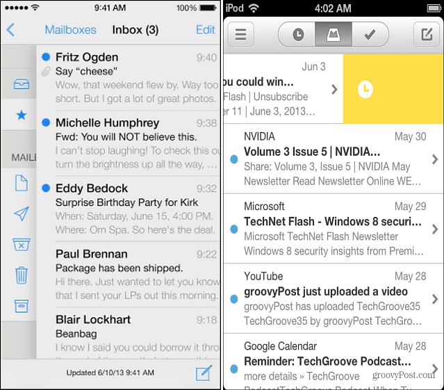 Mail iOS 7 ve Posta Kutusu Uygulaması