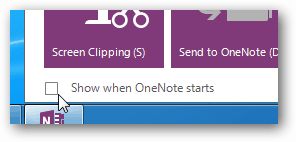 تظهر عندما يبدأ oneNote