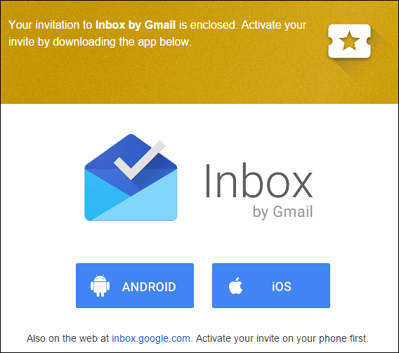 inbox by Gmail daveti