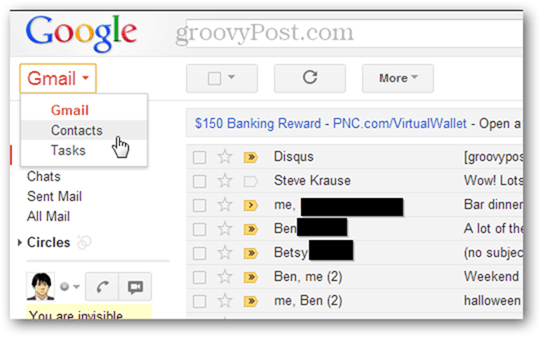 meerdere contacten importeren in Gmail