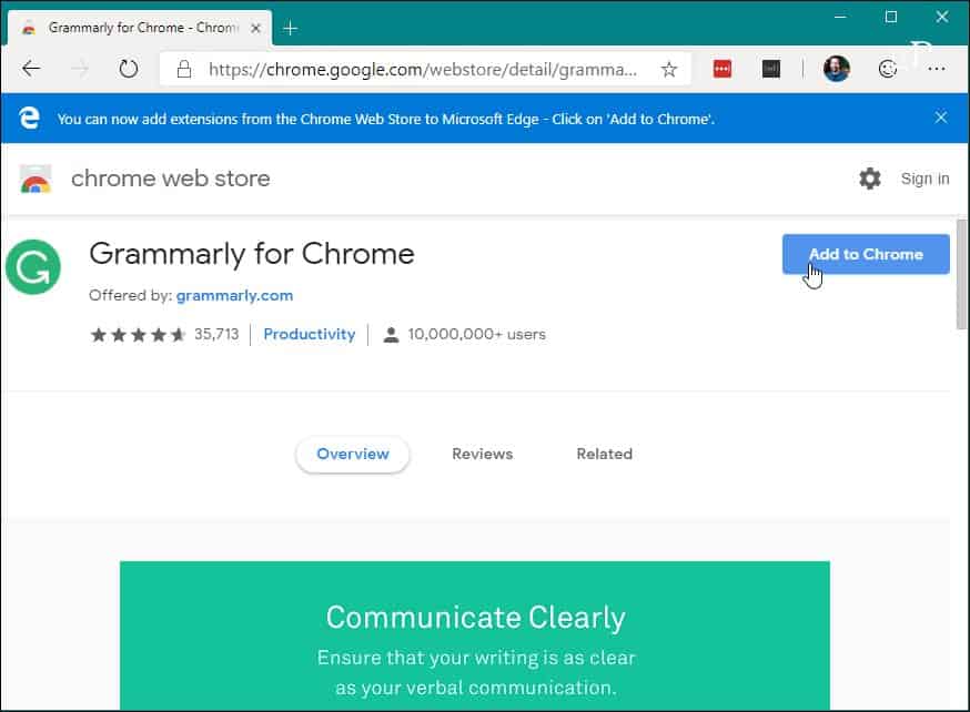 5 Chrome Uzantısını Kurma Chrome Web Mağazası Edge