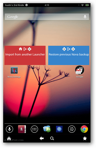 nova launcher on kindle fire screenshot di hd
