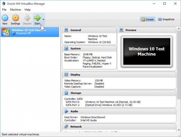 12仮想マシンの起動（Windows 10インストール）