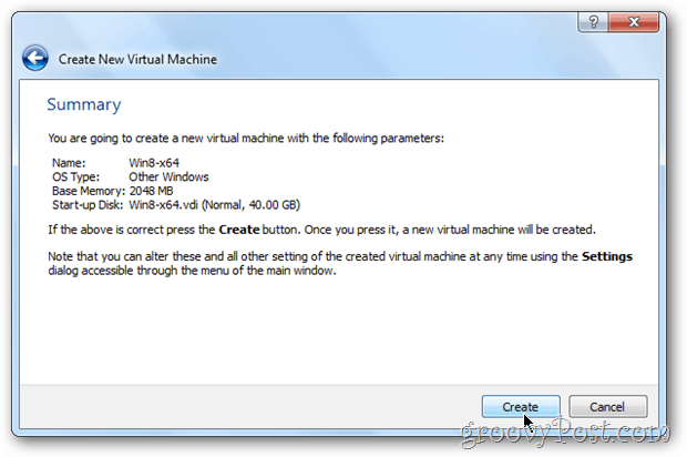 VirtualBox สรุป Vm windows 8