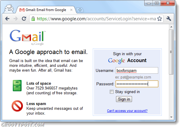 Melden Sie sich ein zweites Mal mit incognito bei Google Mail an, um sich mit mehreren Konten anzumelden