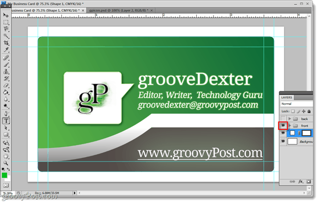 Sådan opretter du et visitkort i Photoshop