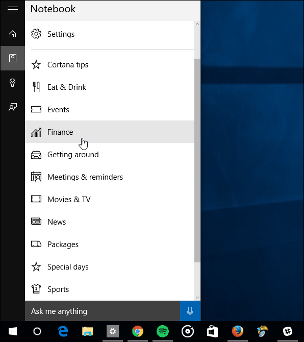 Cortana-Notizbuch