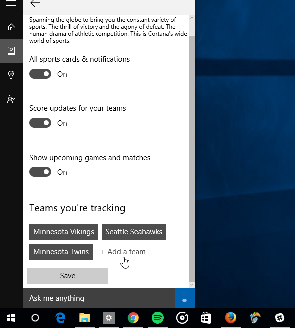 Sport Notizbuch Cortana