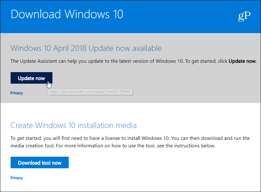 Windows 10 2018 년 4 월 업데이트 다운로드