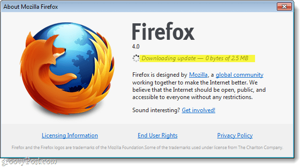 Оновлення завантаження для Firefox 4