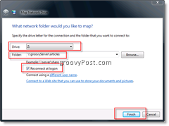 Mapujte sieťovú jednotku v systéme Windows Vista a Server 2008 z programu Windows Explorer