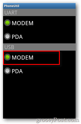 Λειτουργία Epic 4G PhoneUTIL Modem Λειτουργία Epic 4G PhoneUTIL Modem
