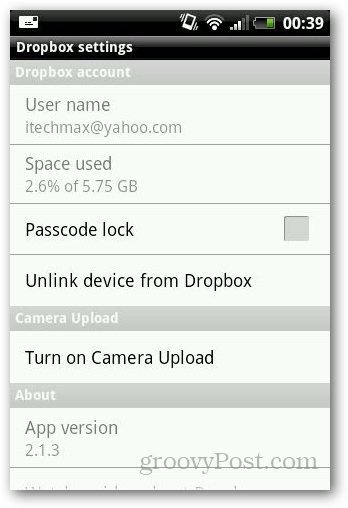 Proteger com senha o Dropbox 2