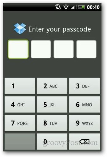 Lösenordskydda Dropbox 4