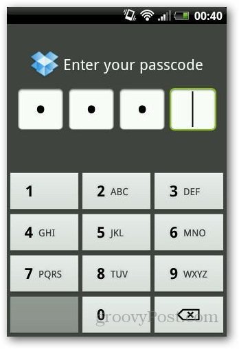 Lösenordskydda Dropbox 6