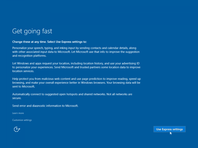 13 Korzystanie z ustawień ekspresowych Czysta instalacja systemu Windows 10