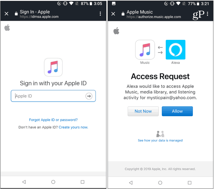 Пов’яжіть Apple Music з Alexa