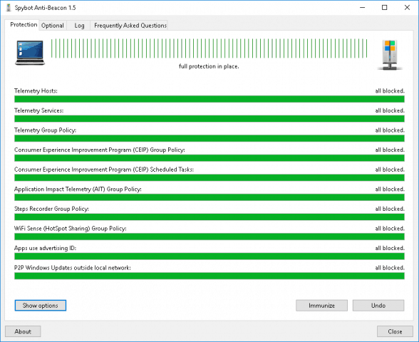 spybot-anti-beacon-all-geblokkeerde