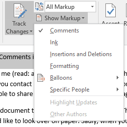 Microsoft Word Imprimer les commentaires uniquement Pas de suivi des modifications