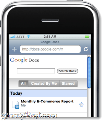 Google Docs op de iphone