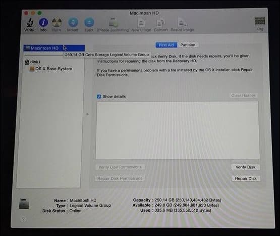 Reparación de OS X