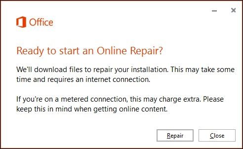 Office 365 reparación 5