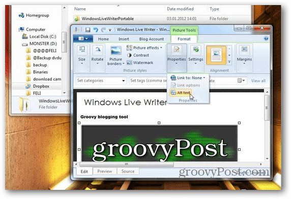 Windows Live Writer'ı Dropbox'tan Çalıştırma