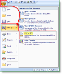 บันทึกเอกสาร Word, Excel หรือ Powerpoint เป็น PDF หรือ XPS