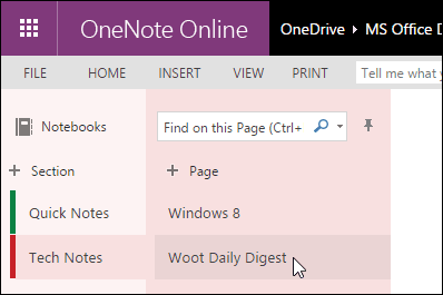 OneNote en ligne