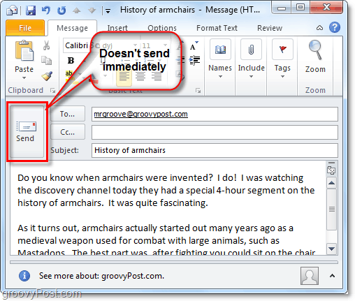 Senden einer E-Mail in Outlook 2010 nicht