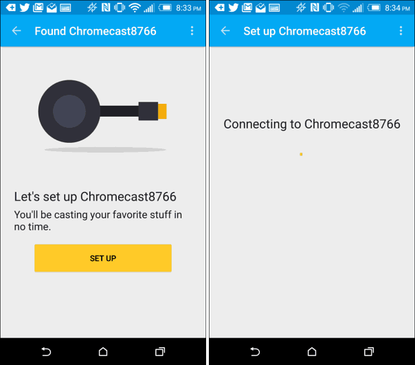 Configurar un nuevo Chromecast