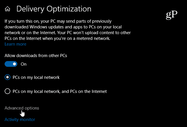 Optimisation de la diffusion Windows 10