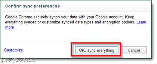 chrome synchronizovat vše