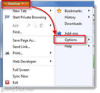 Firefox 4 - Nabídka Možnosti 