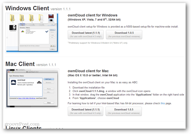 clients de synchronisation owncloud