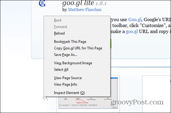 goo.gl lite firefoxがインストールされている