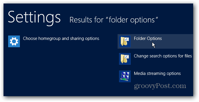 Folder opties