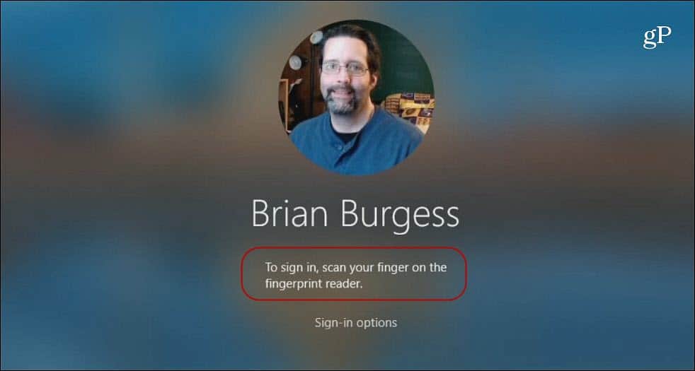Prijava čitač otiska prsta Windows 10 Pozdrav